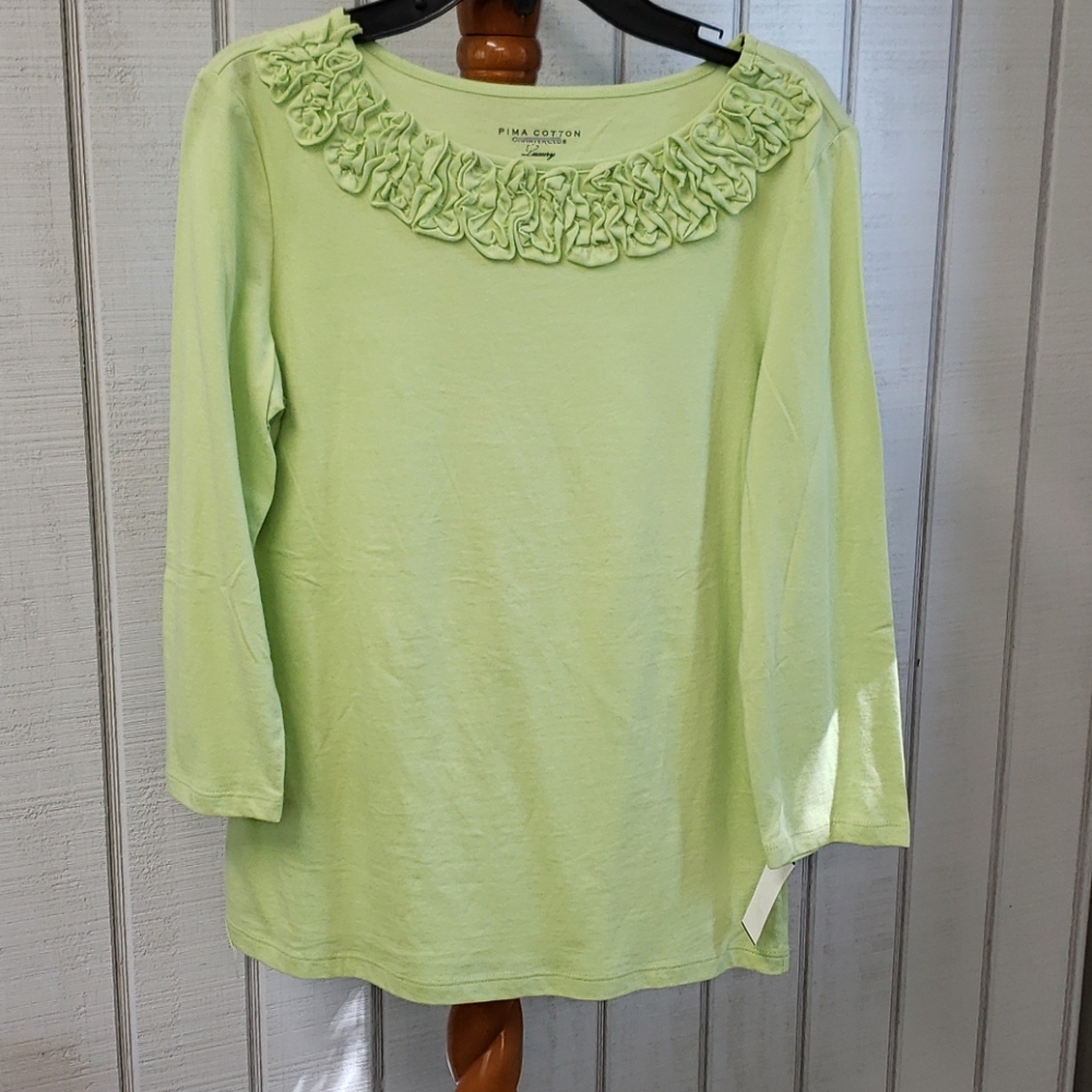 Pima Cotton 3/4 sleeve top
